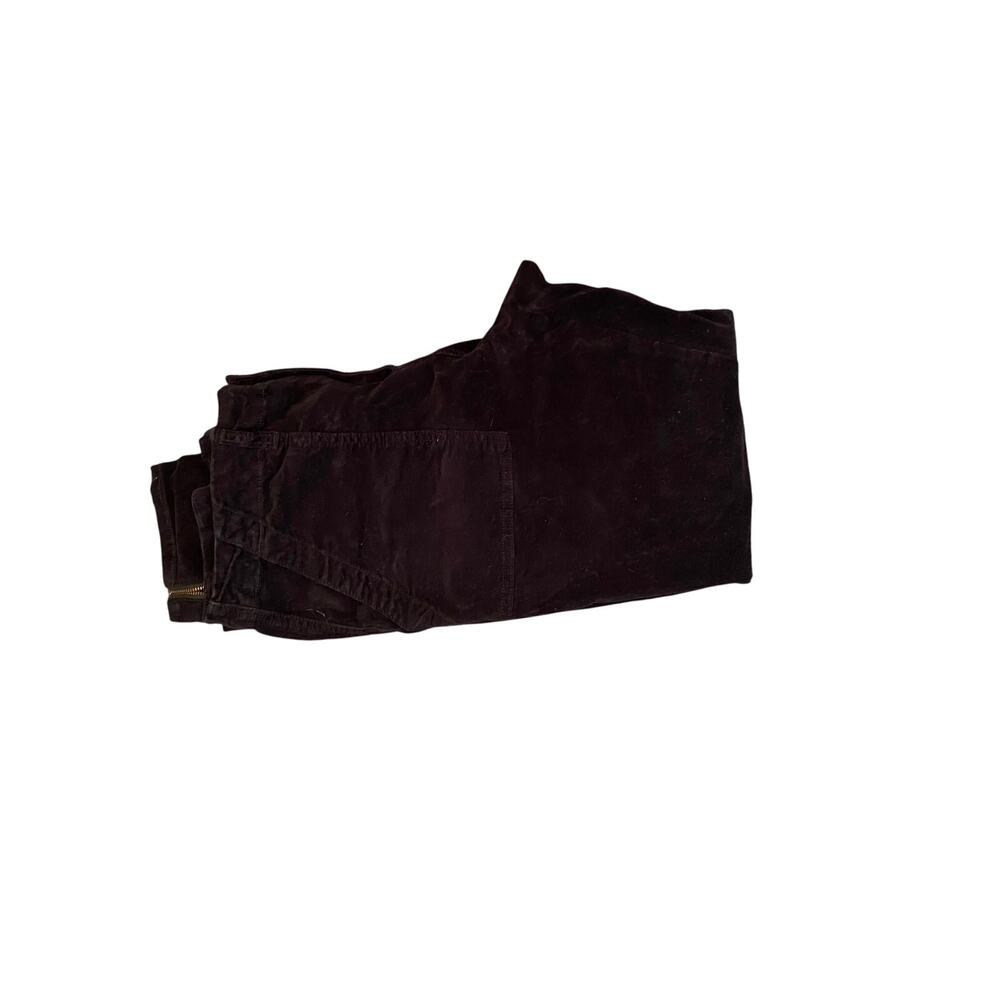 Sanctuary Anthropologie Velour Navy Pants Sz 30 Zip Ankle Slim Fit - Picture 4 of 7